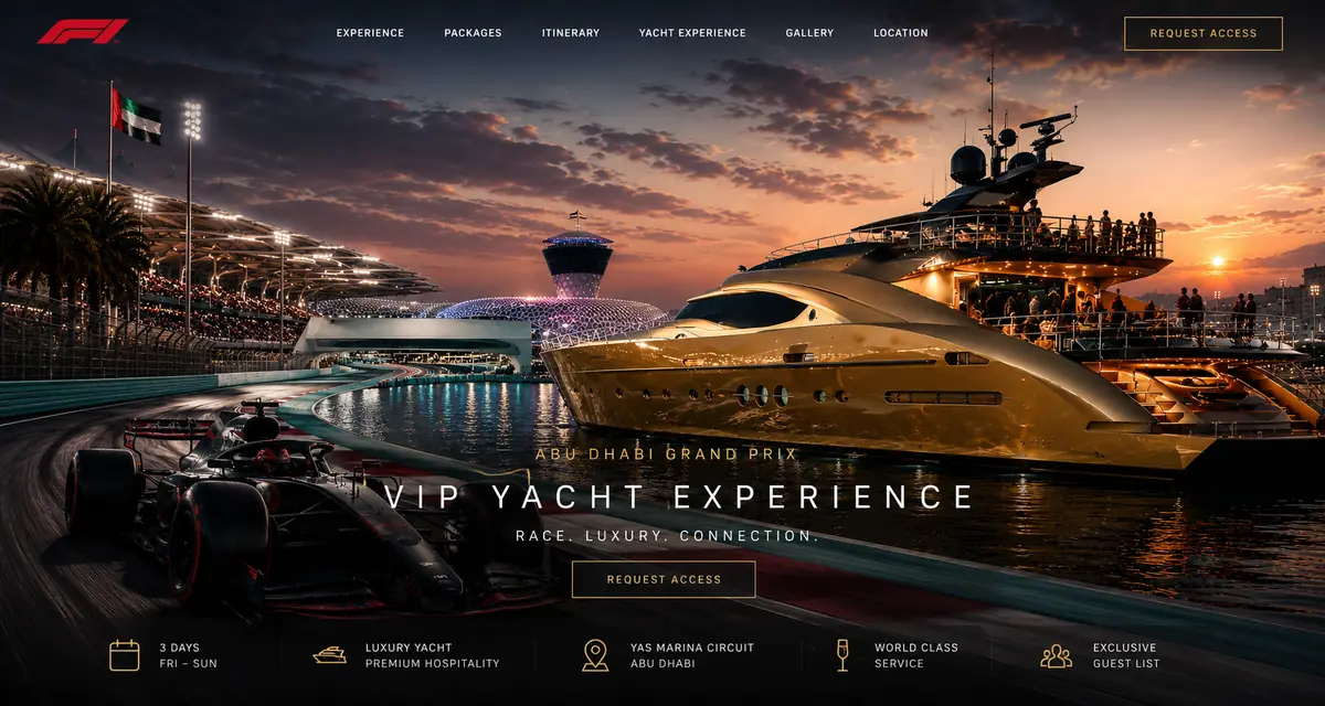 Formula style night racing at Yas Marina